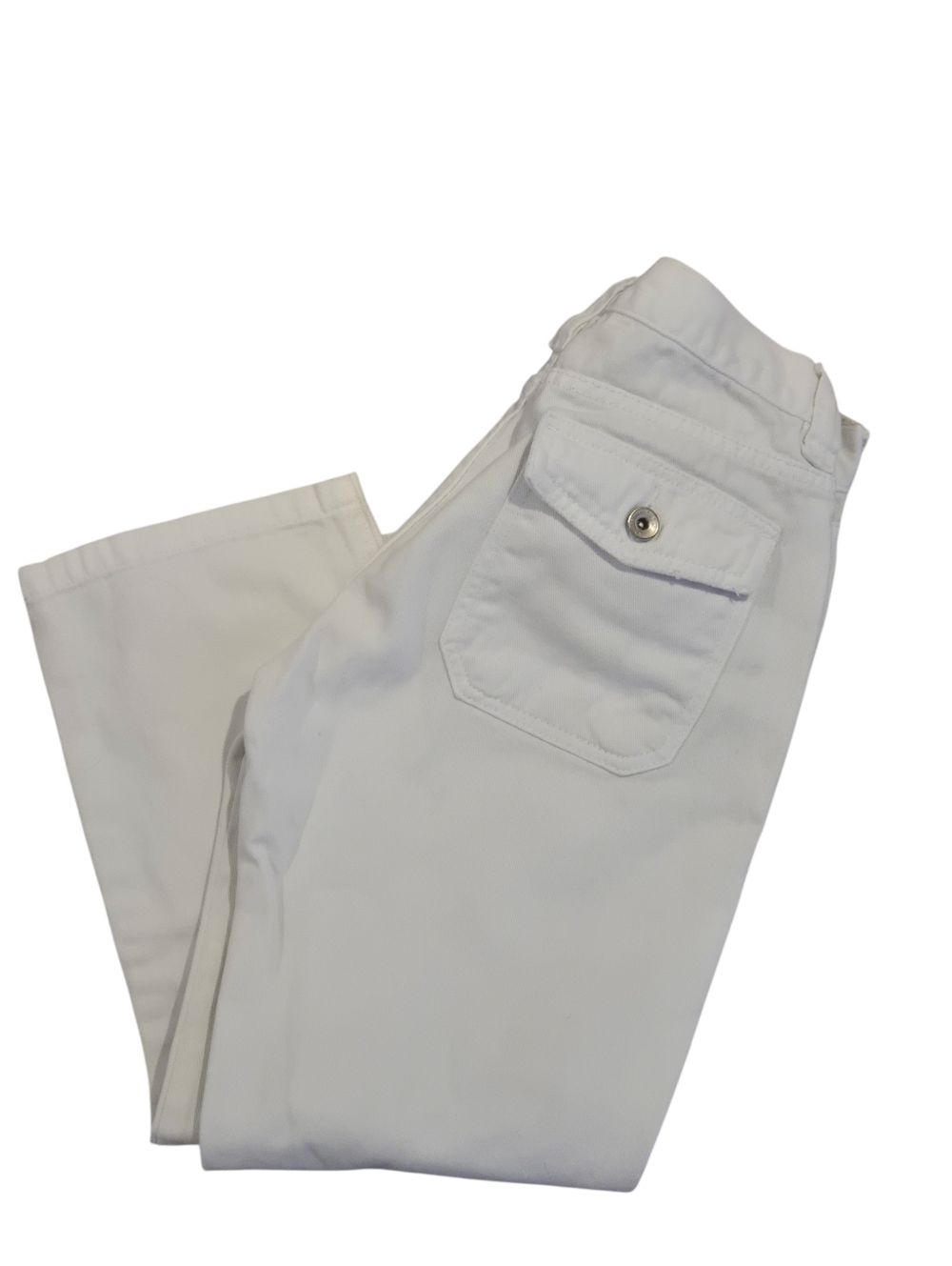 Women's Vintage Crop Low Rise White Jeans Size 4